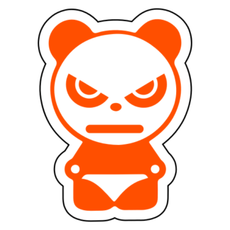 Angry Panda Sticker (Orange)